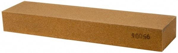 Made in USA - 8" Long x 2" Wide x 1" Thick, Aluminum Oxide Sharpening Stone - Rectangle, Medium Grade - Benchmark Tooling