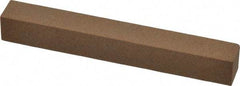 Made in USA - 4" Long x 1/2" Wide x 1/2" Thick, Aluminum Oxide Sharpening Stone - Square, Medium Grade - Benchmark Tooling