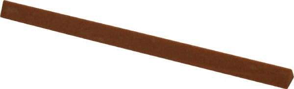 Made in USA - 4" Long x 1/4" Wide x 1/4" Thick, Aluminum Oxide Sharpening Stone - Triangle, Fine Grade - Benchmark Tooling