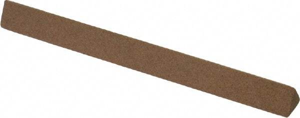 Made in USA - 4" Long x 3/8" Wide x 3/8" Thick, Aluminum Oxide Sharpening Stone - Triangle, Medium Grade - Benchmark Tooling