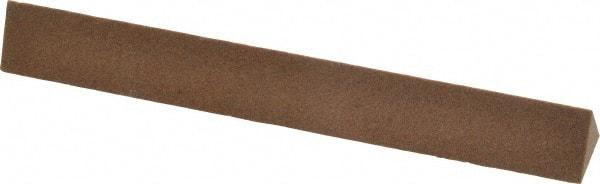 Made in USA - 4" Long x 1/2" Wide x 1/2" Thick, Aluminum Oxide Sharpening Stone - Triangle, Medium Grade - Benchmark Tooling