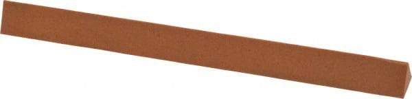 Made in USA - 6" Long x 1/2" Wide x 1/2" Thick, Aluminum Oxide Sharpening Stone - Triangle, Fine Grade - Benchmark Tooling