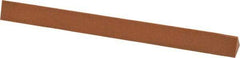 Made in USA - 6" Long x 1/2" Wide x 1/2" Thick, Aluminum Oxide Sharpening Stone - Triangle, Fine Grade - Benchmark Tooling