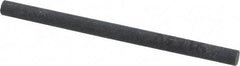 Made in USA - 4" Long x 1/4" Diam x 1/4" Thick, Silicon Carbide Sharpening Stone - Round, Fine Grade - Benchmark Tooling