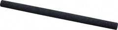 Made in USA - 4" Long x 1/4" Diam x 1/4" Thick, Silicon Carbide Sharpening Stone - Round, Medium Grade - Benchmark Tooling