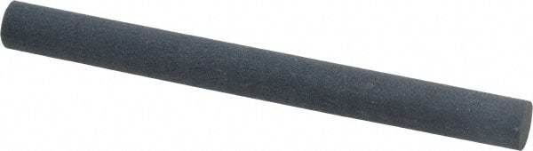 Made in USA - 4" Long x 3/8" Diam x 3/8" Thick, Silicon Carbide Sharpening Stone - Round, Fine Grade - Benchmark Tooling