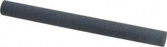 Made in USA - 4" Long x 3/8" Diam x 3/8" Thick, Silicon Carbide Sharpening Stone - Round, Fine Grade - Benchmark Tooling