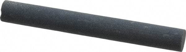 Made in USA - 4" Long x 1/2" Diam x 1/2" Thick, Silicon Carbide Sharpening Stone - Round, Fine Grade - Benchmark Tooling