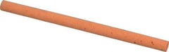 Made in USA - 4" Long x 1/4" Diam x 1/4" Thick, Aluminum Oxide Sharpening Stone - Round, Fine Grade - Benchmark Tooling