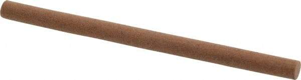 Made in USA - 4" Long x 1/4" Diam x 1/4" Thick, Aluminum Oxide Sharpening Stone - Round, Medium Grade - Benchmark Tooling