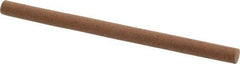 Made in USA - 4" Long x 1/4" Diam x 1/4" Thick, Aluminum Oxide Sharpening Stone - Round, Medium Grade - Benchmark Tooling