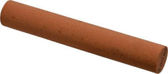 Made in USA - 6" Long x 1" Diam x 1" Thick, Aluminum Oxide Sharpening Stone - Round, Fine Grade - Benchmark Tooling