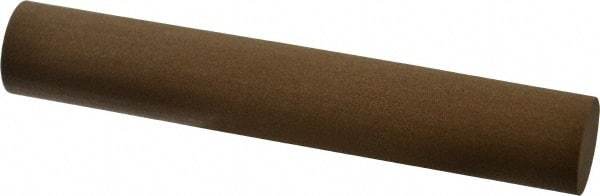 Made in USA - 6" Long x 1" Diam x 1" Thick, Aluminum Oxide Sharpening Stone - Round, Medium Grade - Benchmark Tooling