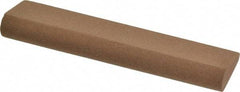 Made in USA - 4" Long x 1" Diam x 7/16" Thick, Aluminum Oxide Sharpening Stone - Round, Medium Grade - Benchmark Tooling