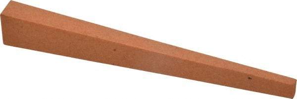 Made in USA - 1/2" Wide x 4" OAL, Aluminum Oxide Sharpening Stone - Flat Tapered, Fine Grade, 320 Grit - Benchmark Tooling