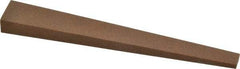 Made in USA - 1/2" Wide x 4" OAL, Aluminum Oxide Sharpening Stone - Flat Tapered, Medium Grade, 220 Grit - Benchmark Tooling