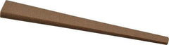 Made in USA - 1/2" Wide x 4" OAL, Aluminum Oxide Sharpening Stone - Oval Tapered, Medium Grade, 220 Grit - Benchmark Tooling