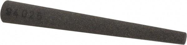 Made in USA - 1/2" Wide x 4" OAL, Aluminum Oxide Sharpening Stone - Round Tapered, Coarse Grade, 120 Grit - Benchmark Tooling