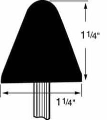 Grier Abrasives - 1-1/4 x 1-1/4" Head Diam x Thickness, A4, Tree, Aluminum Oxide Mounted Point - Benchmark Tooling