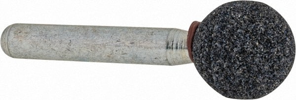 Grier Abrasives - 5/8" Head Diam x 5/8" Thickness, A26, Ball End, Aluminum Oxide Mounted Point - Benchmark Tooling