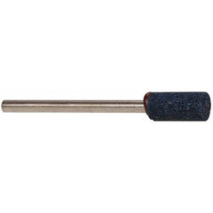 Grier Abrasives - 1/4 x 1/2" Head Diam x Thickness, W163, Cylinder, Aluminum Oxide Mounted Point - Benchmark Tooling