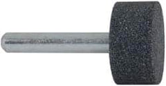 Grier Abrasives - 1 x 1/2" Head Diam x Thickness, W218, Cylinder, Aluminum Oxide Mounted Point - Benchmark Tooling