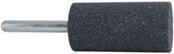 Grier Abrasives - 1 x 2" Head Diam x Thickness, W222, Cylinder, Aluminum Oxide Mounted Point - Benchmark Tooling