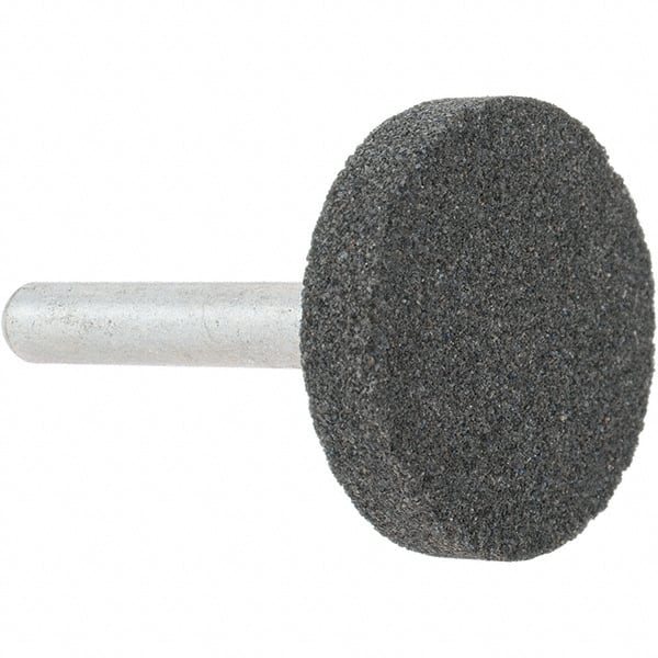 Grier Abrasives - 1-1/4 x 1/4" Head Diam x Thickness, W225, Cylinder, Aluminum Oxide Mounted Point - Benchmark Tooling