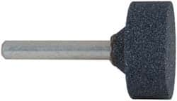 Grier Abrasives - 1-1/4 x 1/2" Head Diam x Thickness, W227, Cylinder, Aluminum Oxide Mounted Point - Benchmark Tooling