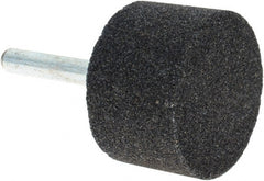 Grier Abrasives - 1-1/2 x 1" Head Diam x Thickness, W237, Cylinder, Aluminum Oxide Mounted Point - Benchmark Tooling