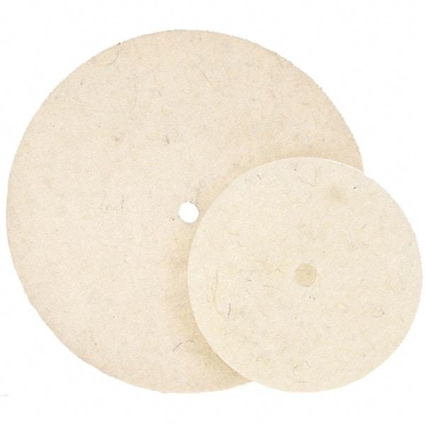 WALTER Surface Technologies - 7" Diam, Unmounted Buffing Wheel - Hook & Loop Felt Disc, High Density Density - Benchmark Tooling