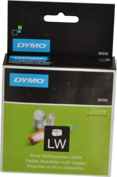 Dymo - 2-1/8" Long, White Die Cut Paper with Semi Perm. Adhesive Thermal Label - For DYMO LabelWriter Printers - Benchmark Tooling