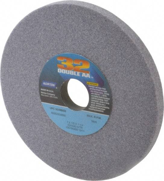 Norton - 7" Diam x 1-1/4" Hole x 1/2" Thick, I Hardness, 60 Grit Surface Grinding Wheel - Aluminum Oxide, Type 1, Medium Grade, 3,600 Max RPM, Vitrified Bond, No Recess - Benchmark Tooling