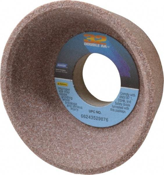 Norton - 4" Diam, 1-1/4" Hole Size, 1-1/2" Overall Thickness, 60 Grit, Type 11 Tool & Cutter Grinding Wheel - Medium Grade, Aluminum Oxide, K Hardness, Vitrified Bond, 5,730 RPM - Benchmark Tooling