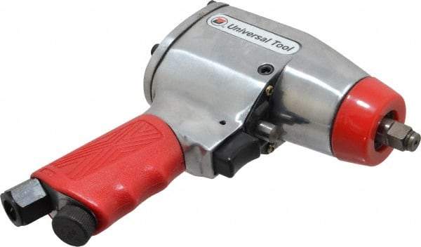 Universal Tool - 3/8" Drive, 10,000 RPM, 75 Ft/Lb Torque Impact Wrench - Pistol Grip Handle, 7.5 CFM, 90 psi, 1/4" NPT Inlet - Benchmark Tooling