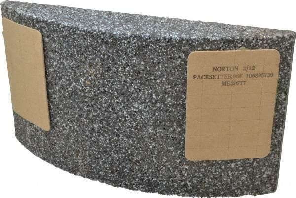 Norton - 11-1/4" Wide x 6" High x 2-1/4" Thick Grinding Segment - 30 Grit, Hardness F, Blue Print No. ME30777 - Benchmark Tooling