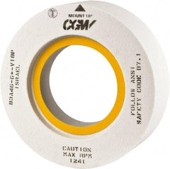 Camel Grinding Wheels - 18" Diam x 8" Hole x 2" Thick, H Hardness, 46 Grit Surface Grinding Wheel - Aluminum Oxide, Type 7, Medium Grade, Vitrified Bond, Two-Side Recess - Benchmark Tooling