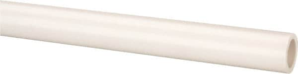 Made in USA - 1/2" Pipe, 5' Long PVC Unthreaded Plastic Pipe Nipple - 600 Max psi, 0.608" ID x 0.84" OD, Schedule 40, White - Benchmark Tooling