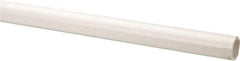 Made in USA - 1" Pipe, 5' Long PVC Unthreaded Plastic Pipe Nipple - 450 Max psi, 1.03" ID x 1.315" OD, Schedule 40, White - Benchmark Tooling