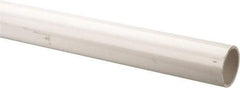 Made in USA - 2" Pipe, 5' Long PVC Unthreaded Plastic Pipe Nipple - 280 Max psi, 2.05" ID x 2-3/8" OD, Schedule 40, White - Benchmark Tooling