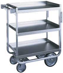 Lakeside - 650 Lb Capacity, 22-3/8" Wide x 38-5/8" Long x 37-1/8" High Standard Utility Cart - Benchmark Tooling