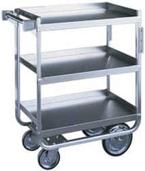 Lakeside - 650 Lb Capacity, 22-3/8" Wide x 38-5/8" Long x 37-1/8" High Standard Utility Cart - Benchmark Tooling
