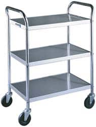 Lakeside - 500 Lb Capacity, 23" Wide x 36" Long x 37" High Standard Utility Cart - Benchmark Tooling