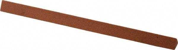 Norton - 4" Long x 1/4" Wide x 1/4" Thick, Aluminum Oxide Sharpening Stone - Triangle, Fine Grade - Benchmark Tooling