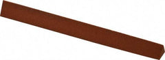 Norton - 4" Long x 3/8" Wide x 3/8" Thick, Aluminum Oxide Sharpening Stone - Triangle, Fine Grade - Benchmark Tooling