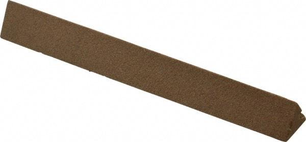 Norton - 4" Long x 1/2" Wide x 1/2" Thick, Aluminum Oxide Sharpening Stone - Triangle, Medium Grade - Benchmark Tooling