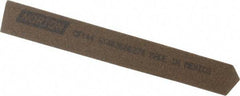 Norton - 4" Long x 1/2" Wide x 1/2" Thick, Aluminum Oxide Sharpening Stone - Triangle, Coarse Grade - Benchmark Tooling