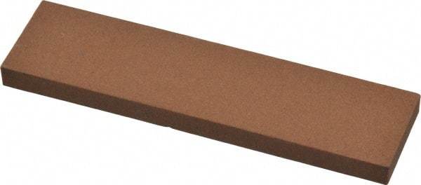 Norton - 4" Long x 1" Wide x 1/4" Thick, Aluminum Oxide Sharpening Stone - Rectangle, Medium Grade - Benchmark Tooling