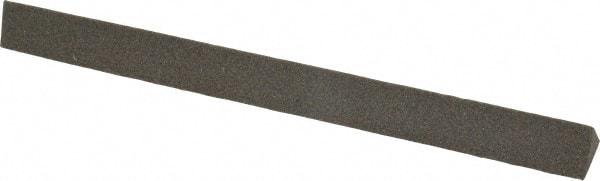 Norton - 6" Long x 1/2" Wide x 1/2" Thick, Aluminum Oxide Sharpening Stone - Triangle, Coarse Grade - Benchmark Tooling