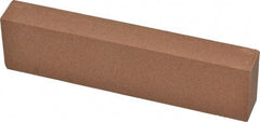 Norton - 4" Long x 1" Wide x 1/2" Thick, Aluminum Oxide Sharpening Stone - Rectangle, Medium Grade - Benchmark Tooling